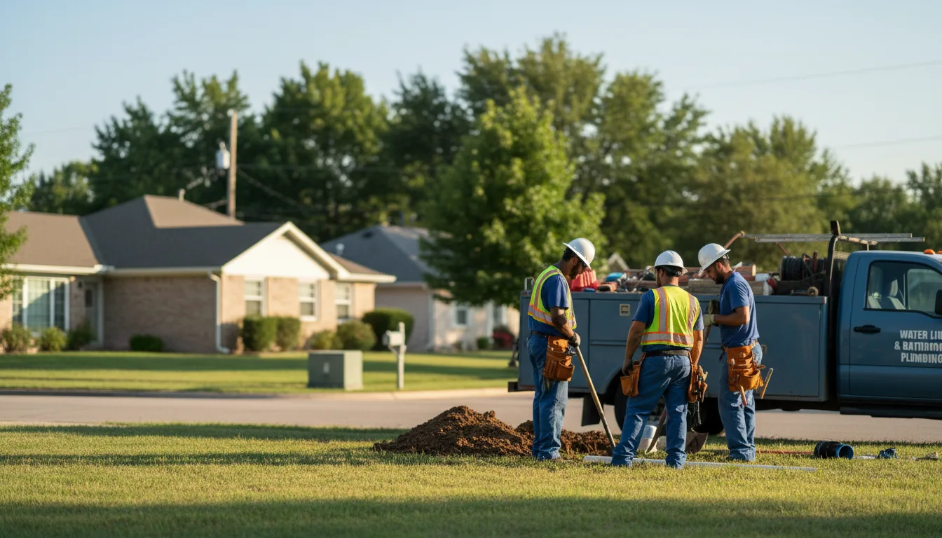 Residential water line and bathroom plumbing service in Beaverdam, OH
